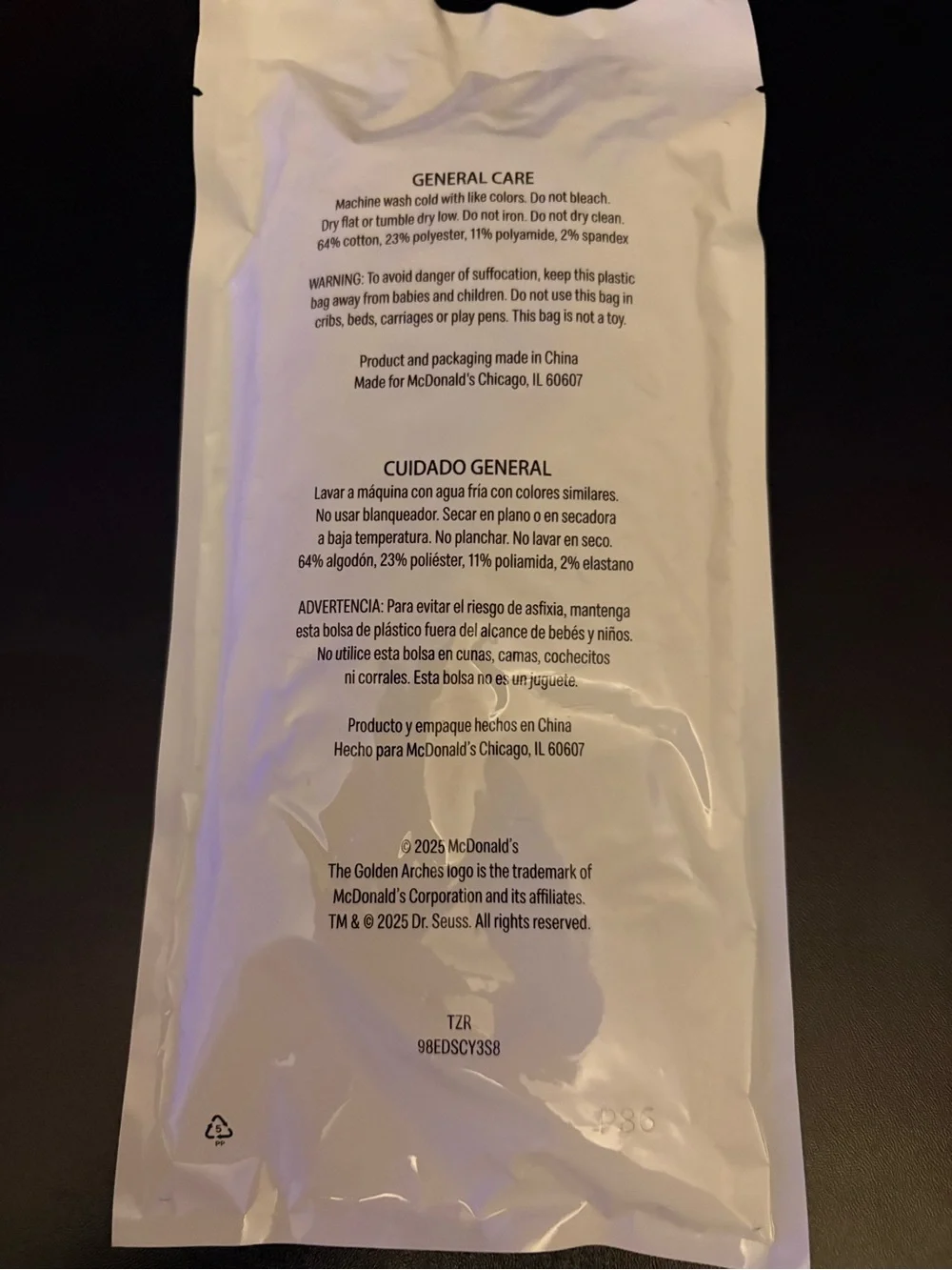 McDonald’s 2025 The Grinch Meal Socks Sealed NWT Mystery Color